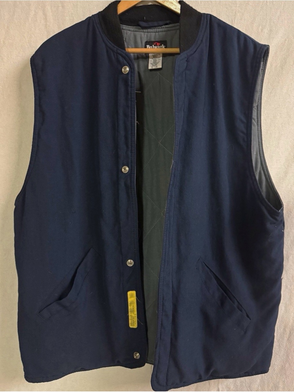 Bulwark LNS2 Nomex IIIA FR Insulated Vest XL Long Navy Arc Flash CAT 4